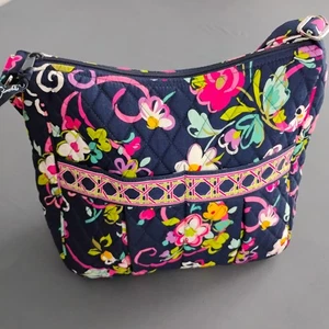 Vera Bradley Soft Comfort Cotton Mom's Day Out Ribbons Floral Shoulder Bag  NWT - Picture 1 of 10