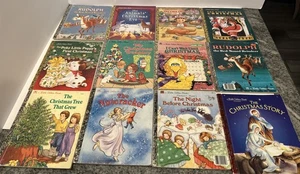 A Little Golden Book CHRISTMAS THEMED Hardcover Lot Of 12 1980s/90s Vtg - Picture 1 of 6