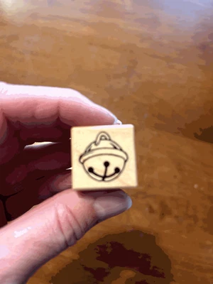 Sello de goma PSX A 868 PEQUEÑA CAMPANA DE JINGLE Anillo de campanas de trineo FIESTAS DE NAVIDAD Foto 1 de 2