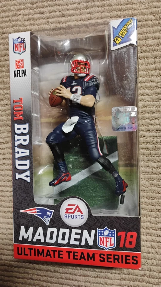 2017 McFarlane Toys EA Sports Madden NFL 18 Tom Brady (red) Figure Patriots