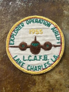 1955 Explorer Scout Airlift Lake Charles Air Force Base Patch - Bild 1 von 1