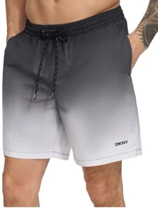 BNWT DKNY Ombré Drawstring Black/Grey Swim Shorts, XXL, $59.50! - Picture 1 of 6