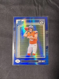 2024 Donruss Optic Bo Nix Blue Hyper Rated Rookie RC 2009 - Bild 1 von 2