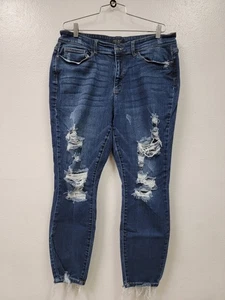 Judy Blue Jeans Mujer 18W Alto Tiro Ajustado Rasgado/Envejecido - Imagen 1 de 5