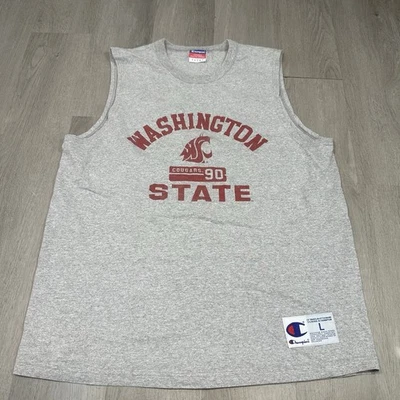 Camisa sin mangas vintage de Washington State Cougars para hombre talla grande deportes universitarios Foto 1 de 4
