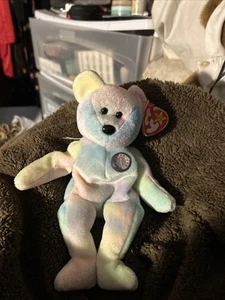 *RARE* Ty Beanie Baby - Birthday "B.B. Bear" Unmarked - MWMT w/Tag - Picture 1 of 7