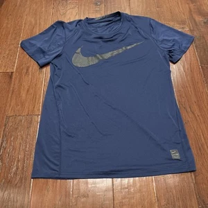 Nike Dri Fit Kurzarm Trainingsshirt | Nike Pro Blau Shirt Größe L - Bild 1 von 7