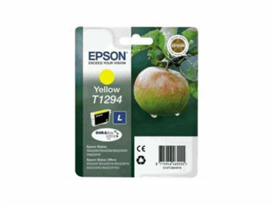 CARTOUCHE EPSON T1294 JAUNE / T129 pomme pas renard cyan magenta noir noire - Photo 1/1