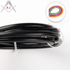 ID:5mm Length 10 Feet Vacuum Silicone Hose Intercooler Coupler Pipe Black - Imagen 1 de 5
