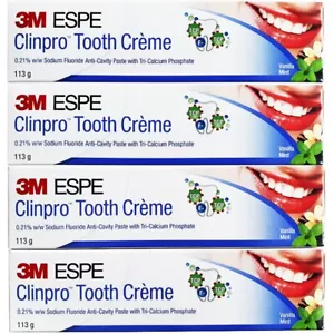 4 X 3M Clinpro Toothpaste Sodium Fluoride Anti-Cavity Whitening Vanillamint - Picture 1 of 5