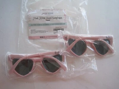 Pop Fizz Pink Heart Shaped Sunglasses Babe Lot 2 New - Image 1 of 3