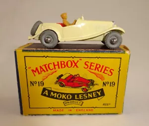 Matchbox RW 19A MG "TD" crema superiore in scatola "B" - Foto 1 di 12