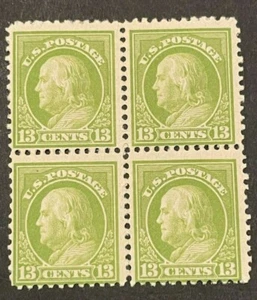 Scott#: 513 - Benjamin Franklin Block of Four MLH OG - Lot 2 - Picture 1 of 2