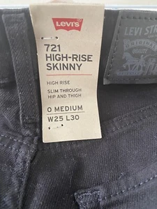 levi 721 high rise skinny with cut out knees size 25x30 new with tags - Bild 1 von 11