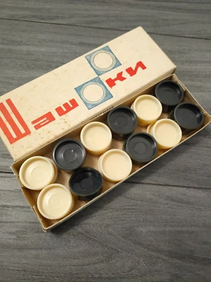Vintage Russian Checkers Game USSR Soviet Union New in packaging - Image 1 of 4
