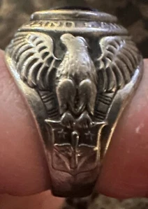 Anillo de la Fuerza Aérea de los Estados Unidos para hombre de la Segunda Guerra Mundial de colección plata esterlina - Imagen 1 de 3