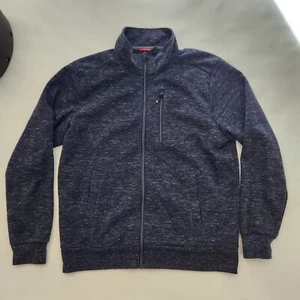 Gerry Full Zip Sweater Adult Large Heather Blue Long Sleeve Soft Casual Mens - Bild 1 von 7