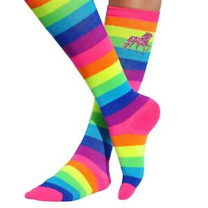 Bubblegum Divas Girls Rainbow Knee High Socks Unicorns Toddler Kids Shoe SZ 4-11