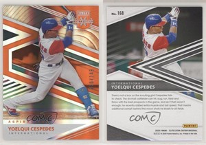 2020 Panini Elite Extra Edition Aspirations Orange /149 Yoelqui Cespedes #168