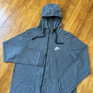 Sudadera con Capucha Nike Club Polar Hombre Grande Gris 100% Algodón Cremallera Completa Chaqueta - Imagen 1 de 15