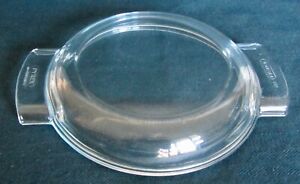 Vtg PYREX de CORNING 453 France LID ONLY Clear Glass 1.5 QT Casserole Dish 6.5"D