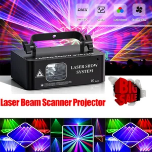 Proiettore scanner raggio laser DMX RGB LED 500mW DJ discoteca festa palco luce laser - Foto 1 di 11