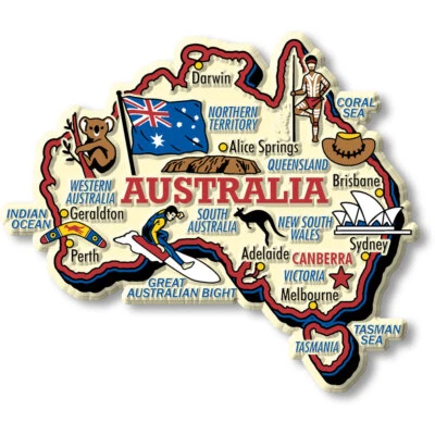 CLASSIC MAGNETS MADE WITH PRIDE IN THE USA Australia Jumbo Country Magnet by Classic Magnets