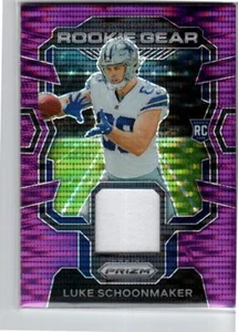 2023 Panini Prizm Rookie Gear Prizms Purple Pulsar #22 Luke Schoonmaker - Picture 1 of 1