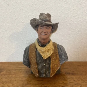ORIGINAL DANIEL MONFORT "JOHN WAYNE" TRAIL BOSS BUST WESTERN HYDRO STONE 1982 - Picture 1 of 4