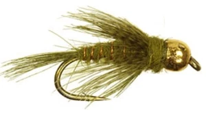 10 Bead Head Olive Caddis - Picture 1 of 1