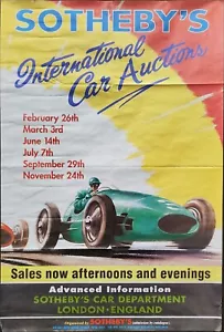 Poster Vintage Sotheby's International Aste di Auto (21" x 31") - Foto 1 di 1