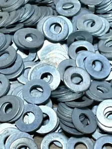 Washer Steel Flat Zinc Plated 9/16" OD X 1/4 ID (Lot Of 100) FREE SHIP - Picture 1 of 9