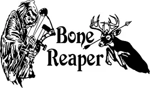 Grim Reaper Bow Arrow Hunting Bone Skeleton Truck Window Vinyl Decal Sticker - Picture 1 of 2