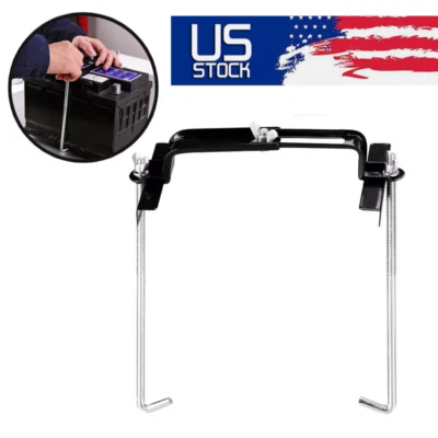 Universal Car Storage Battery Holder Stabilizer Metal Rack Mount Bracket Stand - Image 1 of 4