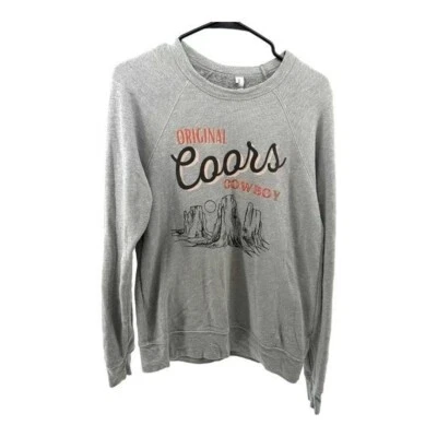Bella холст | женщин маленький Coors ковбой пиво Western серый толстовка графический - Изображение 1 из 4