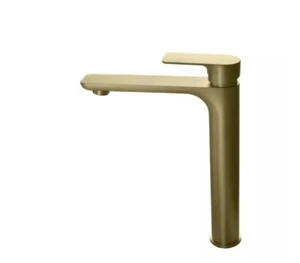 Single Handle Vessel Sink Faucet Single Hole Bathroom Faucet in Brushed Gold - Picture 1 of 10