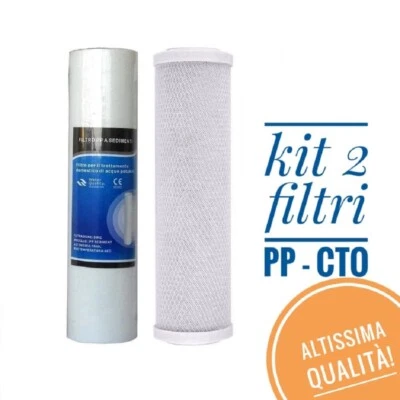 DC SOLUTION Kit 2 Filtri depuratore purificatore acqua potabile rubinetto osmosi inversa