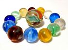MID-20TH C VINT 13 PIECE GLASS SWIRL MARBLES, W/1 LG SHOOTER, 12 MARBLES LOT 3 
