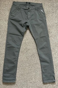 Replay Women’s Grey Denice Slim Fit Tapered Cotton Stretch Jeans W27” L28” 8-10 - Picture 1 of 12