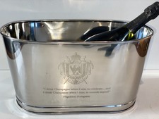 Good Medium Silver Napoleon Bollinger Wine Champagne Bath Ice Bath Bucket Cooler