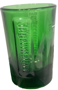 6 New Embossed Green Glass 1 Ounce Jagermeister Shot Glasses - Picture 1 of 5