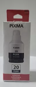 Canon Pixma PGBK GI-20 inchiostro nero per Canon G5020 G6020 G7020 - Foto 1 di 4