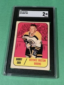 1967-68 Topps Bobby Orr #92 Boston Bruins Second Year SGC 2 - Picture 1 of 2