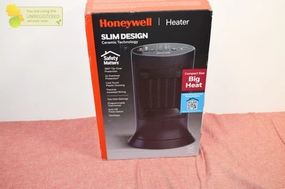 Calentador de torre compacto de cerámica digital Honeywell negro HCE309B Foto 1 de 4