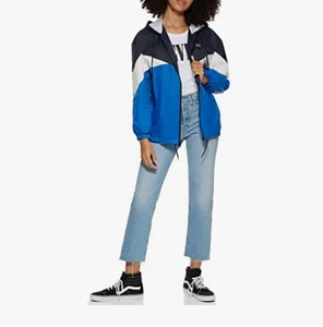NWT Levi's Women's Nylon Color Block Windbreaker Size M MSRP $100 - Picture 1 of 11