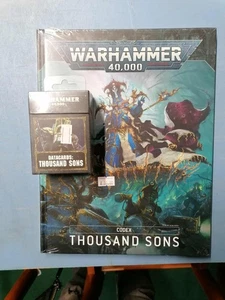 OOP Warhammer 40K Codex Thousand Sons & Datacards New Shrinkwrapped 9th Ed 2018 - Picture 1 of 3