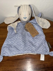 Demdaco Linen Blankie Blue Bunny Lovey NWT - Picture 1 of 4