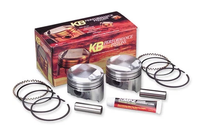 KB Performance Cast Piston Kit (80ci 010in. Oversize to 3.508in 9.6:1 Com - Image 1 of 4