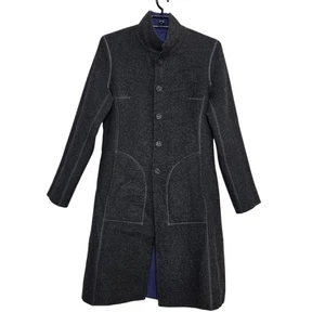 Sol Womens Alpaca Jacket Reversible Size Small Peru Blue Gray Classic  - Picture 1 of 10
