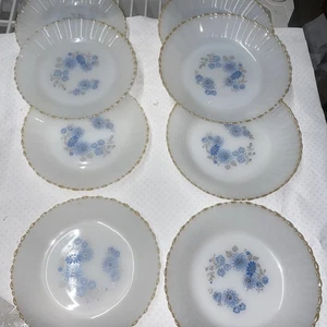 Vintage Mexico Termocrisa Milk Glass  Mixed Lot Of 8- 4 Soup Bowls & 4 Salad - Picture 1 of 17